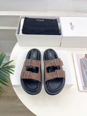 DAD SANDAL MULE IN MEIDUM BROWN SUEDE