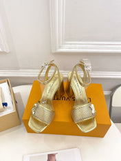 LV WOMEN HIGH SANDAL IN GOLDEN CALFSKIN