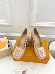 SHAKE MARY JANE HIGH HEEL 12 CM IN BISQUE BEIGE CALFSKIN