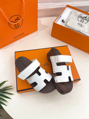 KOS CLOG IN WHITE CALFSKIN