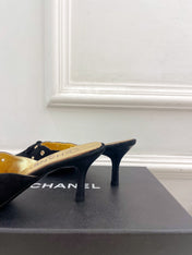 HIGH 65 MM MULE IN BLACK SUEDE