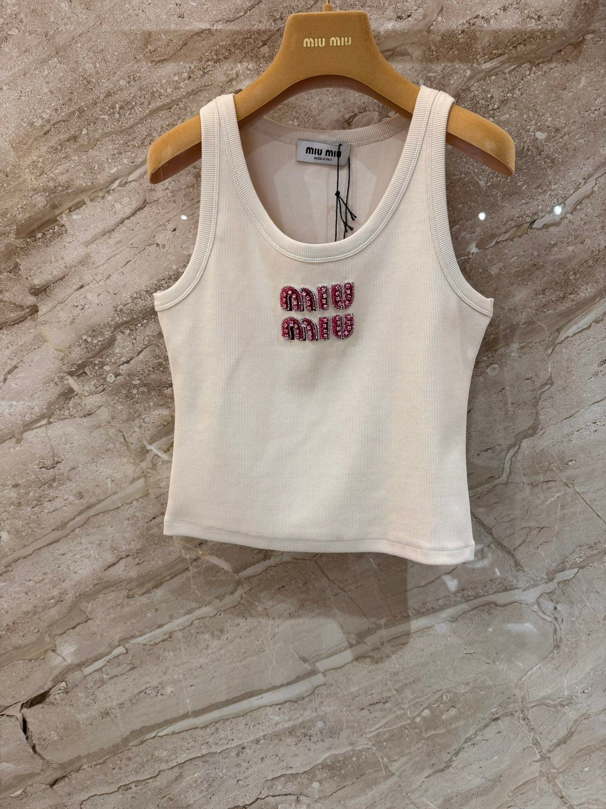 Miu Hand-beaded camisole