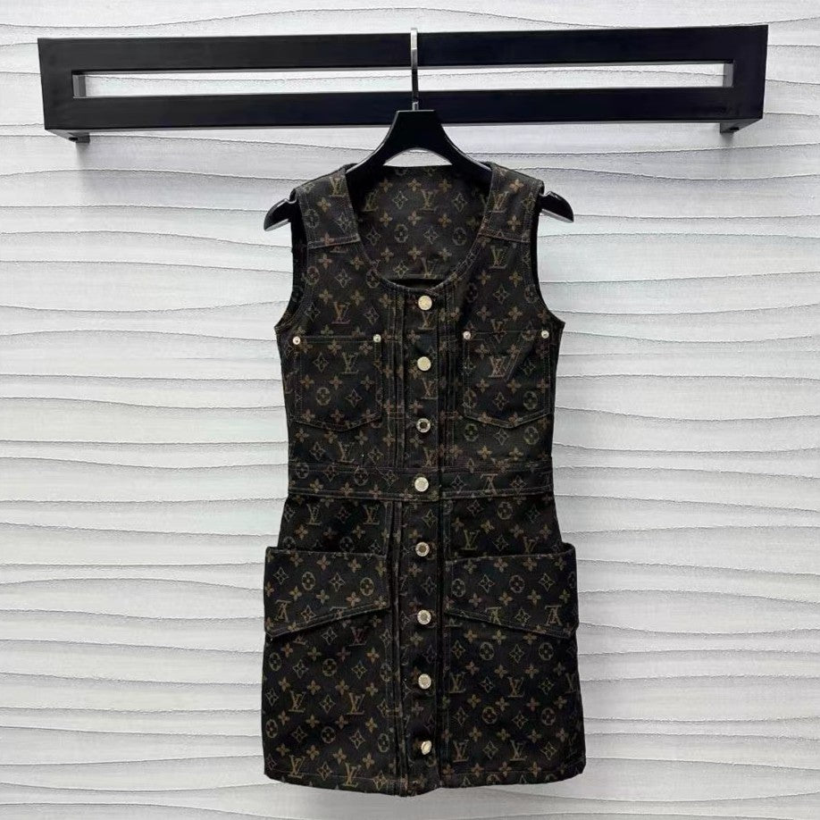 LV Monogram Denim Set