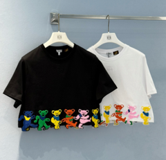 Loewe 25 Bear Embroidered High Waist Short T-shirt Cotton