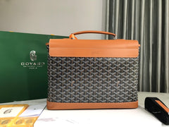 GOYARD CITADIN BAG 38CM BLACK AND TAN CANVAS