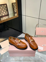 PENNY LOAFERS IN BRONZE BROWN CALFSKIN