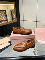 PENNY LOAFERS IN BRONZE BROWN CALFSKIN