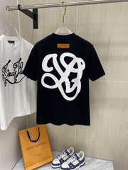 LV T-SHIRT IN BLACK COTTON 239616