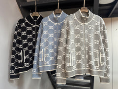 GUCCI ZIP-UP KNIT CARDIGAN 246071