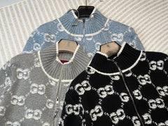 GUCCI ZIP-UP KNIT CARDIGAN 246071