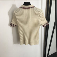 MIUMIU SHORT-SLEEVE KNIT TOP STYLE 294