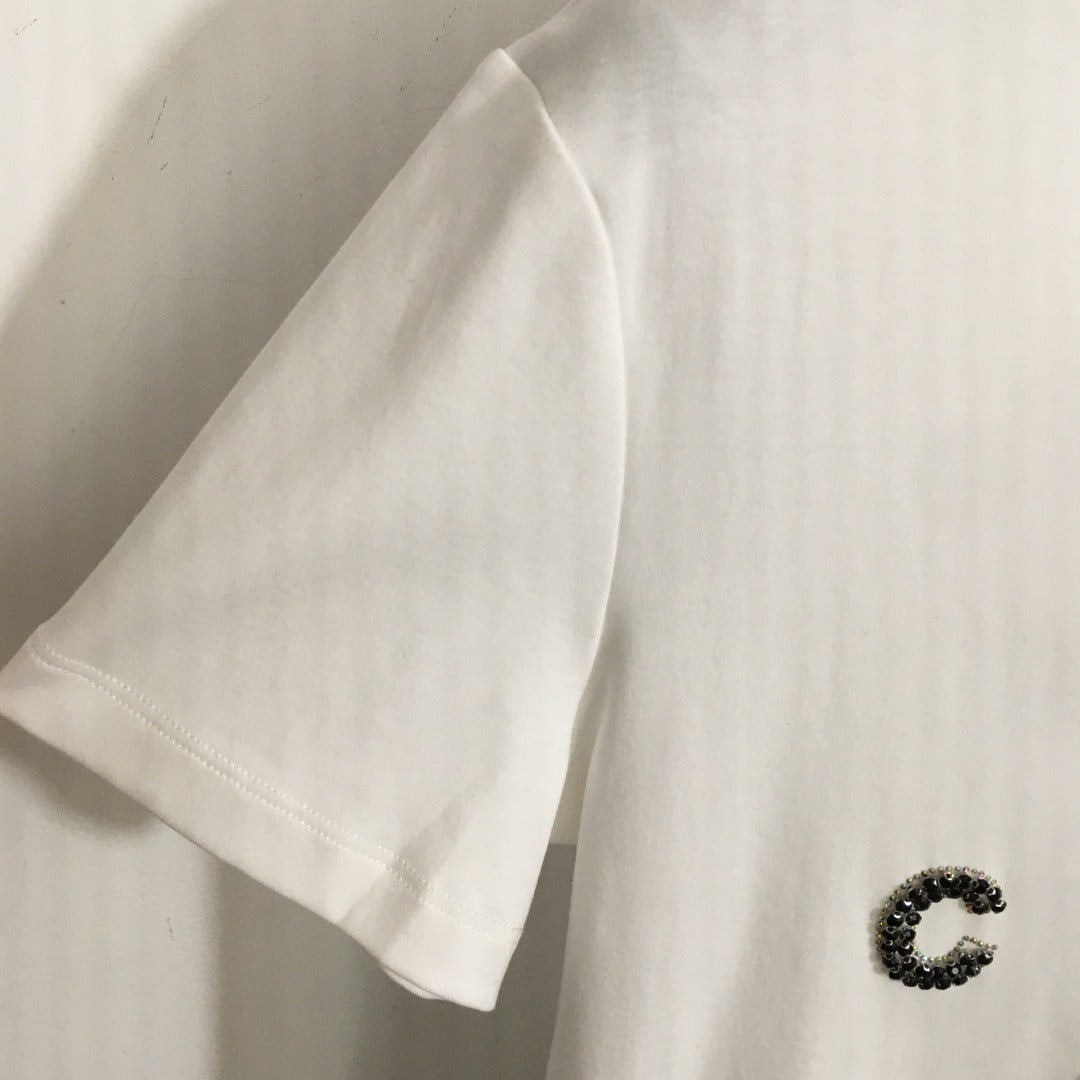 CHANEL 26S EMBELLISHED SHORT-SLEEVE T-SHIRT 850